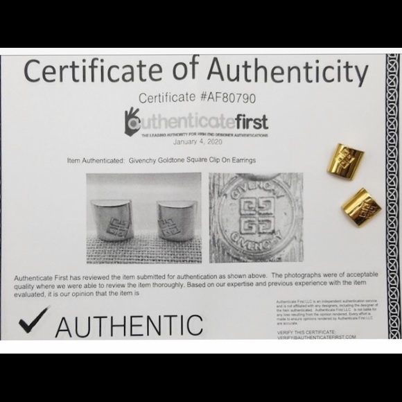 Givenchy logo signed clip earrings - Picture 3 of 3